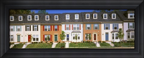 Framed Townhouse, Owings Mills, Maryland, USA Print
