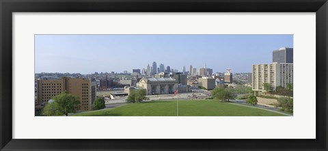 Framed Aerial View of Kansas City, Missouri Print