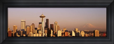 Framed Skyline, Seattle, Washington State, USA Print