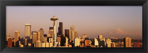 Framed Skyline, Seattle, Washington State, USA Print