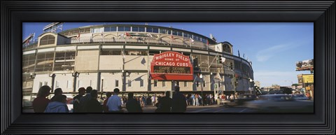 Framed Wrigley Field during the day, USA, Illinois, Chicago Print