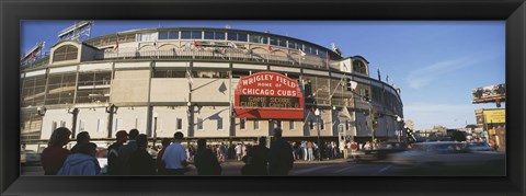 Framed Wrigley Field during the day, USA, Illinois, Chicago Print