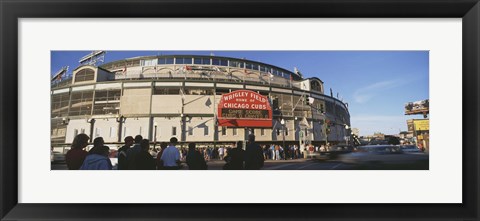 Framed Wrigley Field during the day, USA, Illinois, Chicago Print