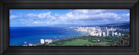 Framed Blue Waters of Waikiki, Hawaii Print