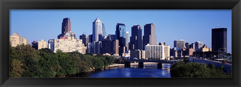 Framed Delaware River, Philadelphia, Pennsylvania, USA Print