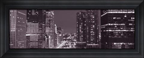 Framed Wacker Drive, River, Chicago, Illinois, USA Print