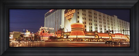 Framed USA, Nevada, Las Vegas, Buildings lit up at night Print