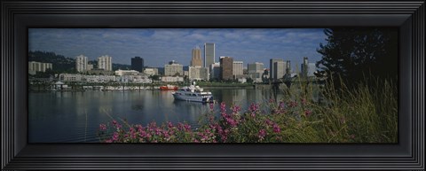 Framed Boat in the sea, Portland, Oregon, USA, 1999 Print