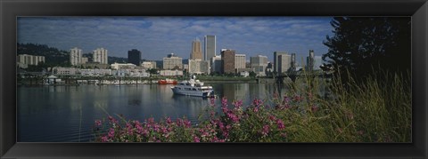 Framed Boat in the sea, Portland, Oregon, USA, 1999 Print