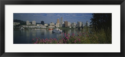 Framed Boat in the sea, Portland, Oregon, USA, 1999 Print