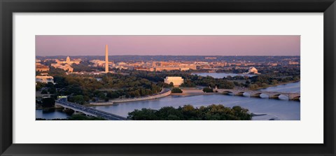 Framed Aerial, Washington DC, District Of Columbia, USA Print