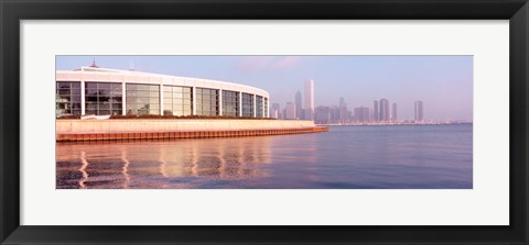 Framed Building Structure Near The Lake, Shedd Aquarium, Chicago, Illinois, USA Print