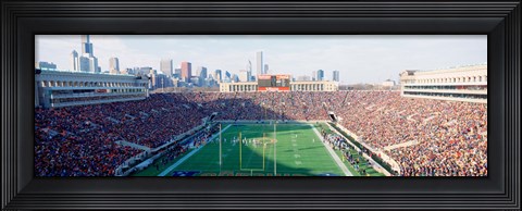 Framed High angle view of spectators in a stadium, Soldier Field (before 2003 renovations), Chicago, Illinois, USA Print