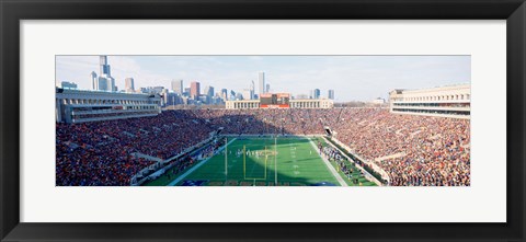 Framed High angle view of spectators in a stadium, Soldier Field (before 2003 renovations), Chicago, Illinois, USA Print