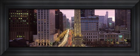 Framed Buildings in a city, Michigan Avenue, Chicago, Cook County, Illinois, USA Print