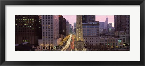 Framed Buildings in a city, Michigan Avenue, Chicago, Cook County, Illinois, USA Print