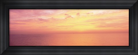 Framed Clouds over a lake at sunrise, Lake Michigan, Chicago, Illinois, USA Print