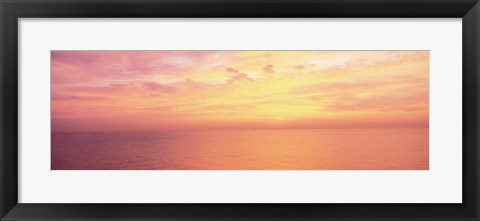 Framed Clouds over a lake at sunrise, Lake Michigan, Chicago, Illinois, USA Print