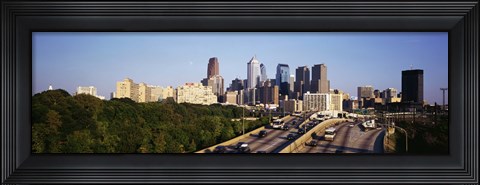 Framed Route 76 Skyline Philadelphia PA USA Print