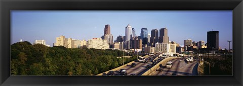 Framed Route 76 Skyline Philadelphia PA USA Print
