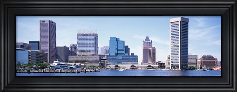 Framed USA, Maryland, Baltimore, Skyscrapers along the Inner Harbor Print