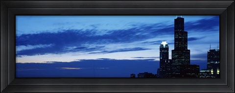 Framed Buildings in a city, Sears Tower, Chicago, Cook County, Illinois, USA Print