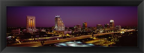 Framed Orlando, Florida at Night Print