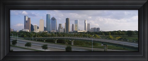 Framed Houston Skyline from a Distance, Texas, USA Print