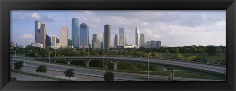 Framed Houston Skyline from a Distance, Texas, USA Print