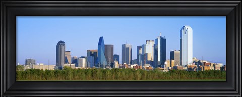 Framed Dallas Texas Skyline Print