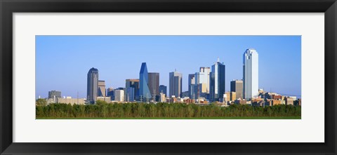 Framed Dallas Texas Skyline Print