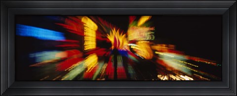 Framed Neon sign lit up at night, Las Vegas, Nevada, USA Print
