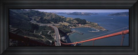 Framed View From the Top of the Golden Gate Bridge, San Francisco Print