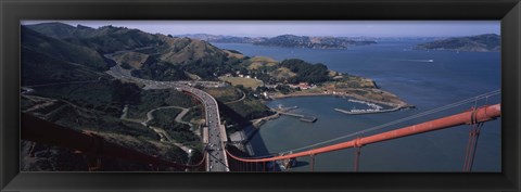 Framed View From the Top of the Golden Gate Bridge, San Francisco Print