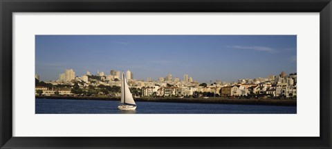 Framed Sailboat in an ocean, Marina District, San Francisco, California, USA Print