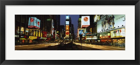 Framed Shopping malls in a city, Times Square, Manhattan, New York City, New York State, USA Print