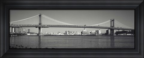 Framed Manhattan Bridge across the East River, New York City, New York State, USA Print