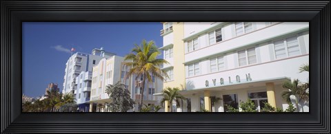 Framed Art Deco Hotels, Ocean Drive, Florida, USA Print