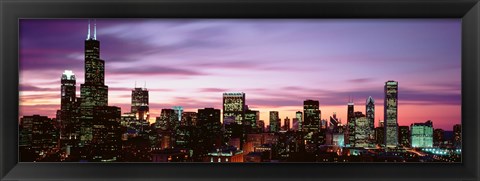 Framed Skyscrapers At Dusk, Chicago Print