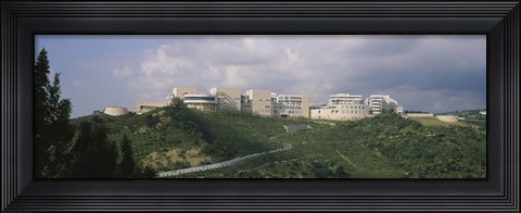 Framed Low angle view of a museum on top of a hill, Getty Center, City of Los Angeles, California, USA Print