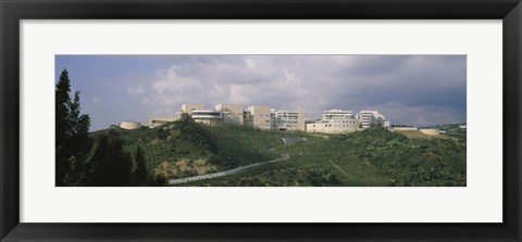 Framed Low angle view of a museum on top of a hill, Getty Center, City of Los Angeles, California, USA Print
