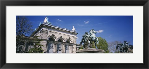 Framed Low angle view of a statue in front of a building, Memorial Hall, Philadelphia, Pennsylvania, USA Print