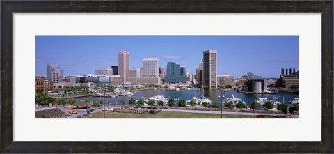 Framed Inner Harbor Skyline Baltimore MD USA Print