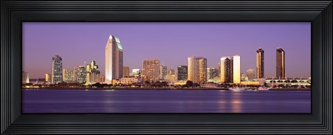 Framed Skyscrapers in a city, San Diego, San Diego County, California, USA Print