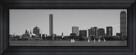 Framed MIT Sailboats, Charles River, Boston, Massachusetts, USA Print