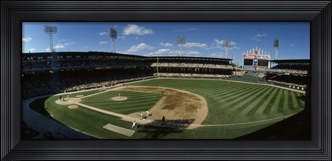 Framed High angle view of a baseball match in progress, U.S. Cellular Field, Chicago, Cook County, Illinois, USA Print