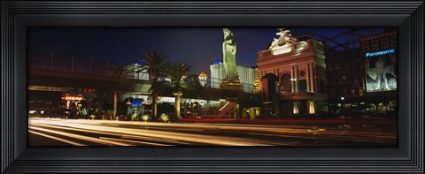 Framed Traffic on a road, Las Vegas, Nevada, USA Print