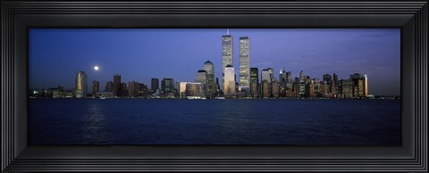 Framed Buildings at the waterfront, World Trade Center, Hudson river, Lower Manhattan, Manhattan, New York City, New York State, USA Print
