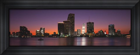 Framed Evening Biscayne Bay Miami FL Print