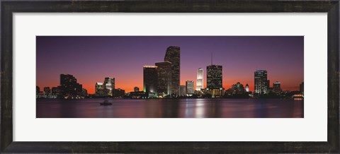 Framed Evening Biscayne Bay Miami FL Print